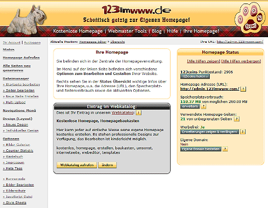 Neues Homepage Editor Design